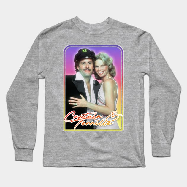 Captain & Tennille / Retro Fan Art Design Long Sleeve T-Shirt by DankFutura